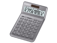 Casio JW-200SC - Skrivebords-regnemaskine - 12 cifre - solpanel, batteri - grå