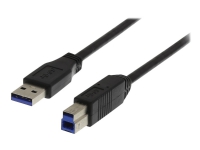 DELTACO USB3-110S - USB-kabel - USB Type A (han) til USB Type B (han) - USB 3.0 - 1 m - sort