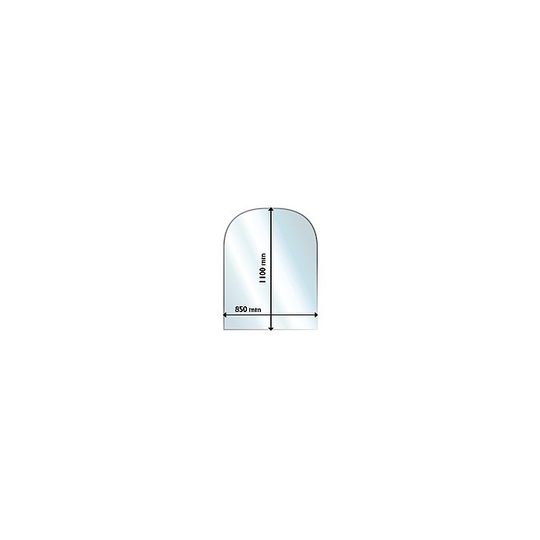 Aduro Gulvplade, glas, halvrund
