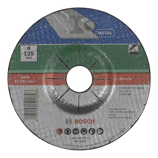 Bosch Skrubskive 125x6mm Metal Gl - 2609256337