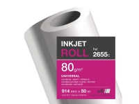 Plotterpapir Clairefontaine Universal 80 g, 914 mm x 50 m, kasse a 6 ruller