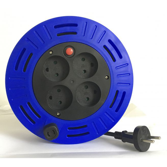 Gripo Kabeltromle Lukket 10m 2x1,0mm Sort - 7693