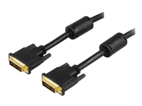 DELTACO - DVI-kabel - enkeltlink - DVI-I (han) til DVI-I (han) - 2 m