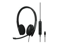 EPOS I SENNHEISER ADAPT 160T USB-C II - ADAPT 100 Series - headset - på øret - kabling - USB-C - sort - Certified for Microsoft Teams, Optimeret til