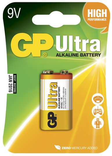 Batteri 9v, gp 6lr61 special lithium