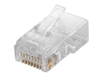 MicroConnect - Netværk-konnektor - RJ-45 (han) - ikke afskærmet - CAT 6a - gennemsigtig (pakke med 10)