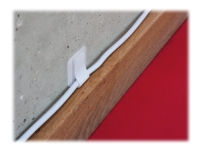LTC WALL STRAPS - Kabelholder - overflademonterbar, vægmonterbar - 9 cm - hvid (pakke med 10)