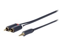 VivoLink - Audiokabel - stereo mini-jackstik han til RCA x 2 han - 2 m - dobbelt afskærmet