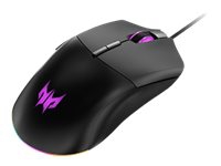 Acer Predator Cestus 330 (PMW920) - Mus - ergonomisk - optisk - 7 knapper - kabling - USB - sort - detailsalg - for Predator Helios 300 Predator Ori