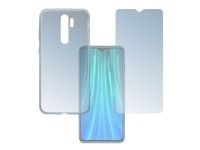 4smarts 360° Protection Set - Bagsidecover til mobiltelefon - oleofobisk belægning, termoplastisk polyuretan (TPU) - Krystalklar - for Xiaomi Redmi N