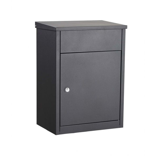 Allux 500 Antracit m. cylinderlås Postkasse F54517