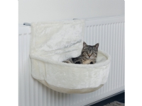 Trixie 43140, Hanging bed for a radiator, plush, 45 × 13 × 33 cm, white