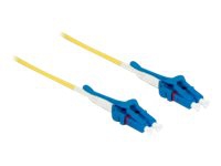 Delock - Netværkskabel - LC enkelttilstand (han) til LC enkelttilstand (han) - 1 m. - fiberoptik - 9 / 125 micron - OS2 - halogenfri, uniboot - gul