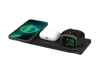 Belkin BOOST CHARGE PRO 3-in-1 - Trådløs opladningsstander - Fast Charge - sort - for Apple AirPods AirPods Pro iPhone 12, 13 Watch