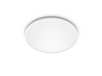 Super Slim Plafond 18W Hvid plast, SceneSwitch 3 trin med alm. kontakt, integreret LED, Ø 30 cm - H 2.3 cm, varm hvid. Integrated LED