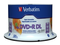 Verbatim - 50 x DVD+R DL - 8.5 GB (240min) 8x - printbar overflade - spindle