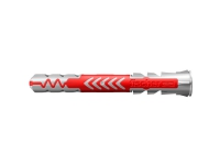 Fischer DuoPower, Vægstik, Autoklaveret gasbeton, Mursten, Beton, Murerarbejde, Gipsplade, Nylon, Grå, Rød, 6 mm, 50 mm