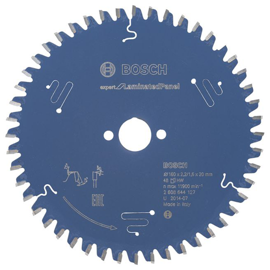 Bosch Rundsavsklinge 160x20x2,2mm 48t Exp Laminated - 2608644127