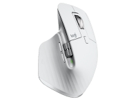 Logitech MX Master 3S - Mus - laser - 7 knapper - trådløs - Bluetooth, 2.4 GHz - Logitech BOLT-modtager - Pale Grey
