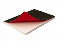 Notesbog Oxford Black n' Red A5, linjeret, sort