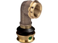 Raxofix overgangsbøjning 90° 25 x 34 muffe/muffe rødgods