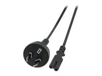 MicroConnect Power Cord Notebook - Strømkabel - IEC 60320 C7 til strøm, Australien 2-pin (han) - 1.8 m - sort - Australien