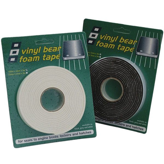 PSP vinyl foam tape svampegummi m/klæb 19x3mm 3m Sort