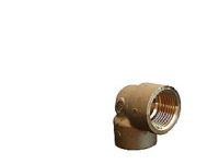 Vinkel messing 90° muffe/muffe 12