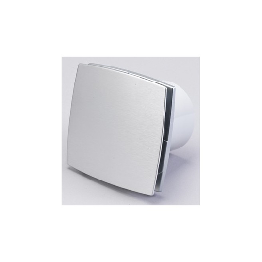 Duka EL 700 TH fugt- og tidsstyret, front i børstet stål Ventilator