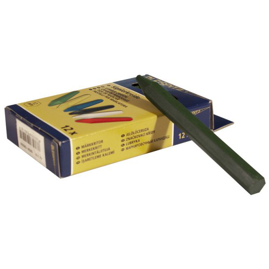 JUMBO Grøn tømrerkridt 12x120mm æske m/12 stk. - bly400