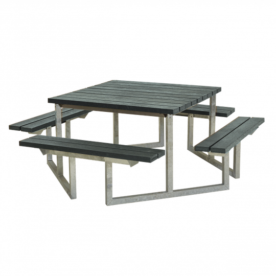 Plus Twist Bord/Bænkesæt - 204 cm - ReTex - Grå - 187810-38