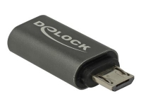 Delock - USB adapter - USB-C (hun) til Micro-USB Type B (han) - USB 3.1 Gen 1 - 2.8 cm - antracite