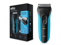 Braun 3010s, Folie shaver, Sort, Blå, Batteri, Nikkel-Metalhydrid (NiMH), 45 t, 1 t