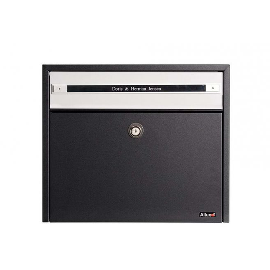 Allux Navneskinne alu m/stop - 350mm - F48061
