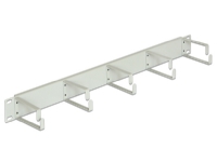 Delock - Panel til kabelstyring - lysegrå, RAL 7035 - 1U - 19