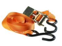 Lastestrop skral & krog 560kg - Med skralde & krog HD 25mm x 5m orange