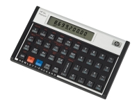 HP 12c Platinum - Finansiel regnemaskine - batteri - sølv, carbonite
