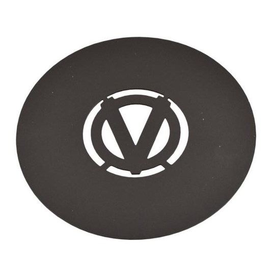 Topafdækning VO-logo stål Ø165 mm - til bagudmontering