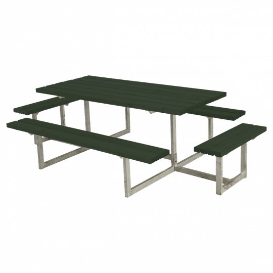 Plus Basic Bord/Bænkesæt m/2 påbygninger - 260 cm - Grøn - 185813-11