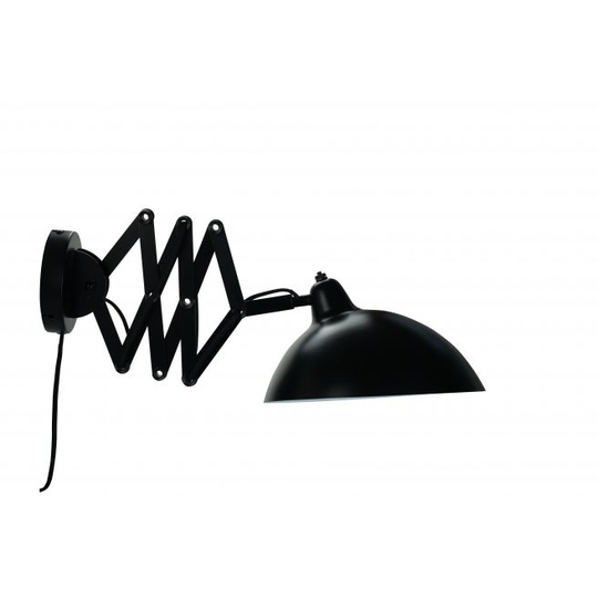 Dyberg Larsen Futura Væg Lampe sort/ hvid W/folding arm - 7223