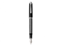 Pelikan M805, Sort, Sølv, Guld, Ædel harpiks, Fin, Kasse, 1 stk
