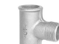 Tee galvaniseret muffe/nippel/muffe 3/4