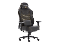 LC Power LC-GC-800BY - Stol - ergonomisk - armstøtter - vippe - drejeled - plastik, metal, polyuretan-læder, hård skum - sort, gul