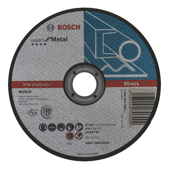 Bosch Skæreskive Exp Metal 150x1,6mm Lige - 2608603398