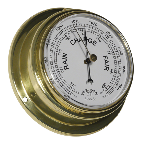 Barometer altitude ø125 mm, messing