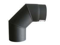 MB Sorte røgr. 100mm knærør 90 - knærør 90° x 1 mm med smig. Keramisk pakning