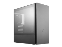 Cooler Master Silencio S600 - Seamless Tempered Glass - tower - ATX - sidepanel med vindue (hærdet glas) - ingen strømforsyning (ATX / PS/2) - sort -