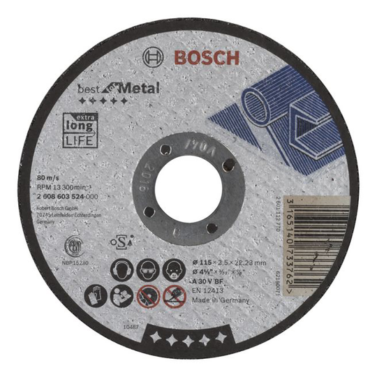 Bosch Skæreskive A30v B M 115x2,5mm Lige - 2608603524