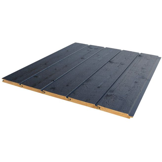 6" Vandret - Sort RAL 9005 22x134 Færdigmalet Træbeklædning