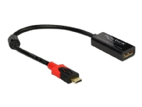 Delock - Thunderbolt-adapter - USB-C (han) til DisplayPort (hun) - 20 cm - sort